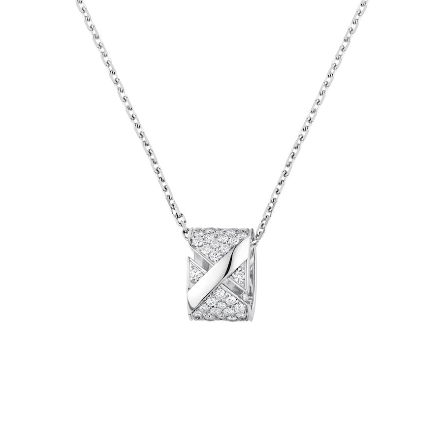 [Loran]LIENS EVIDENCE DIAMOND PAVED NECKLACE