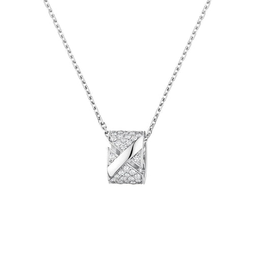 [Loran]LIENS EVIDENCE DIAMOND PAVED NECKLACE