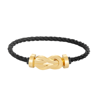[Loran]LARGE 8-FIGURE BUCKLE BRACELET - GOLD