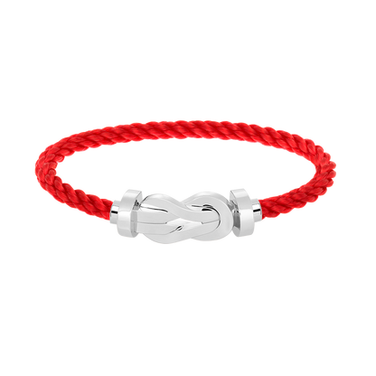 [Loran]LARGE 8-FIGURE BUCKLE BRACELET - WHITE GOLD