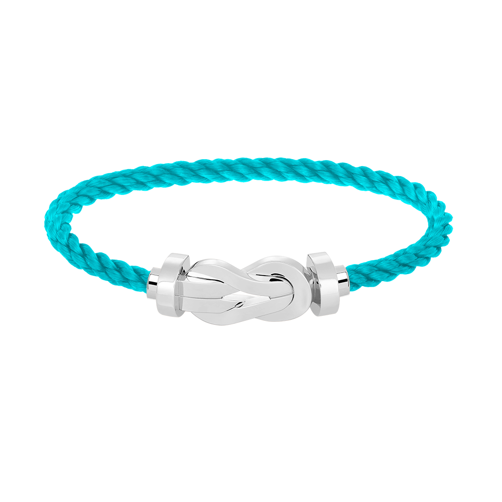 [Loran]LARGE 8-FIGURE BUCKLE BRACELET - WHITE GOLD