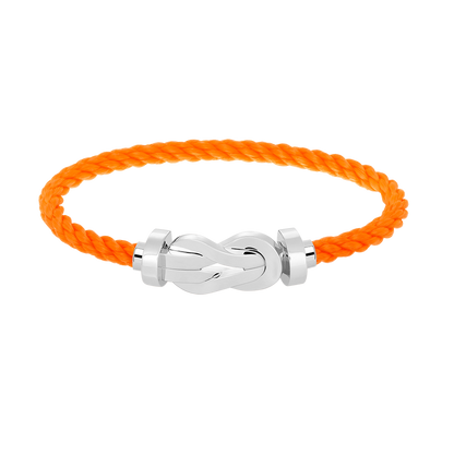 [Loran]LARGE 8-FIGURE BUCKLE BRACELET - WHITE GOLD
