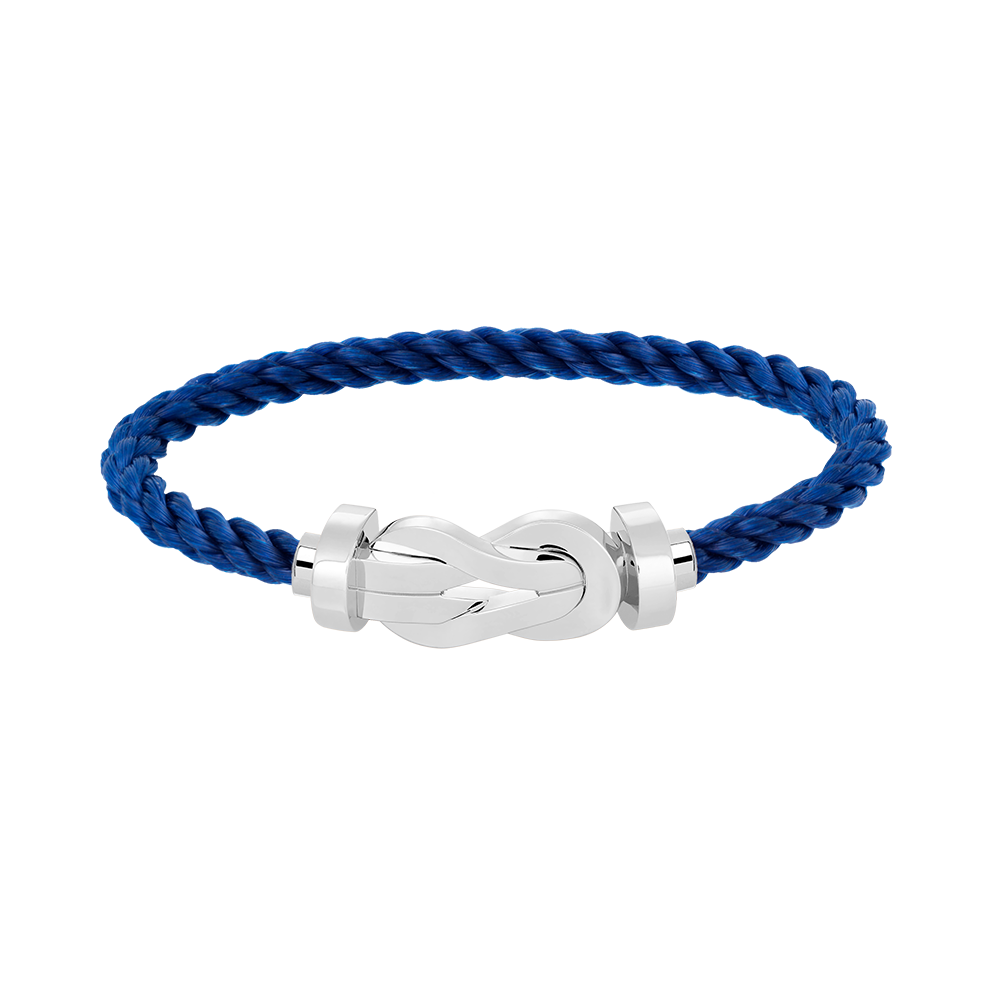 [Loran]LARGE 8-FIGURE BUCKLE BRACELET - WHITE GOLD
