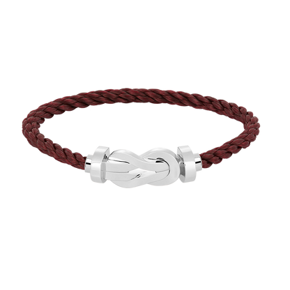 [Loran]LARGE 8-FIGURE BUCKLE BRACELET - WHITE GOLD