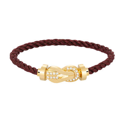 [Loran]LARGE 8-FIGURE BUCKLE HALF DIAMOND BRACELET - GOLD