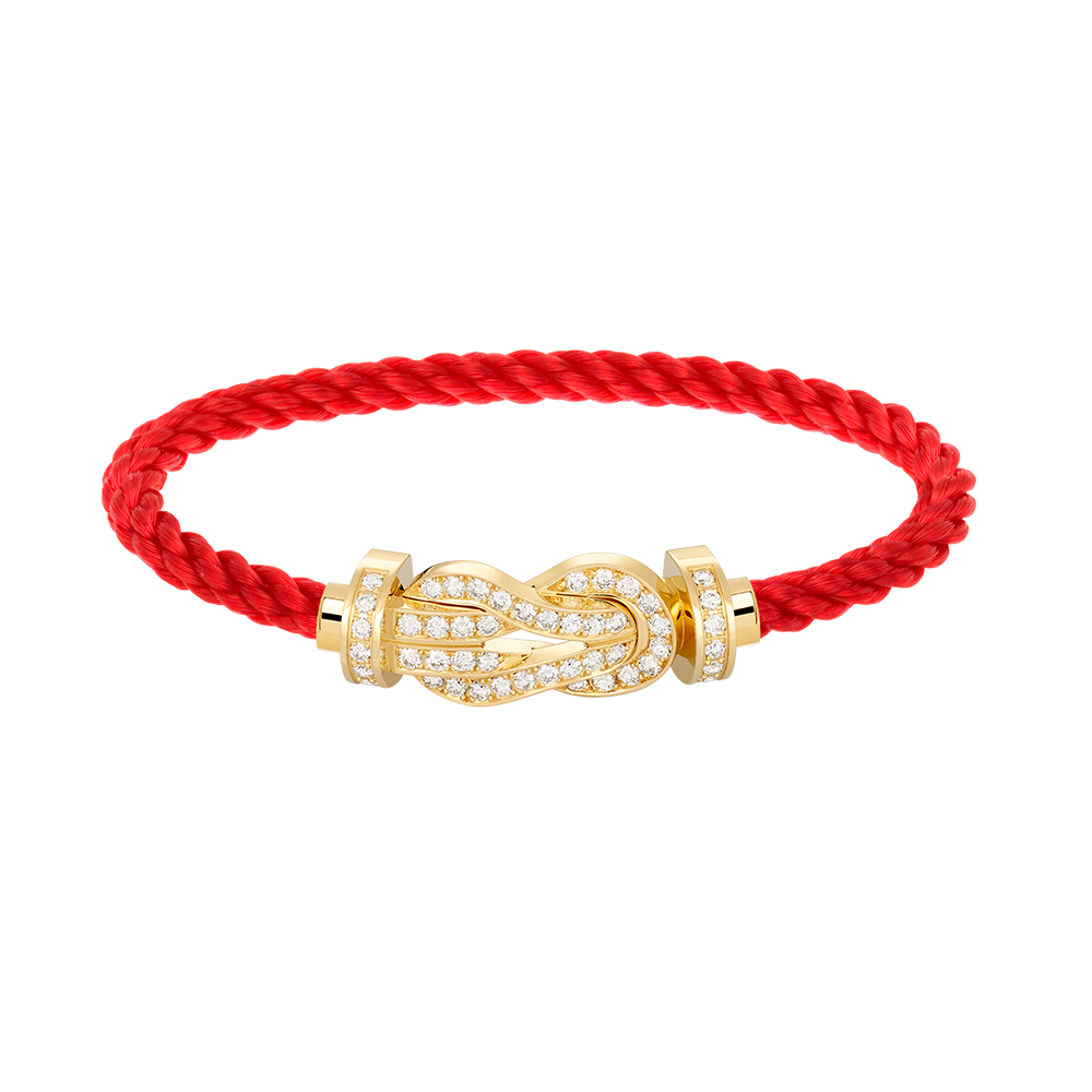 [Loran]LARGE 8-FIGURE BUCKLE FULL DIAMOND BRACELET - GOLD