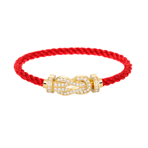[Loran]LARGE 8-FIGURE BUCKLE FULL DIAMOND BRACELET - GOLD
