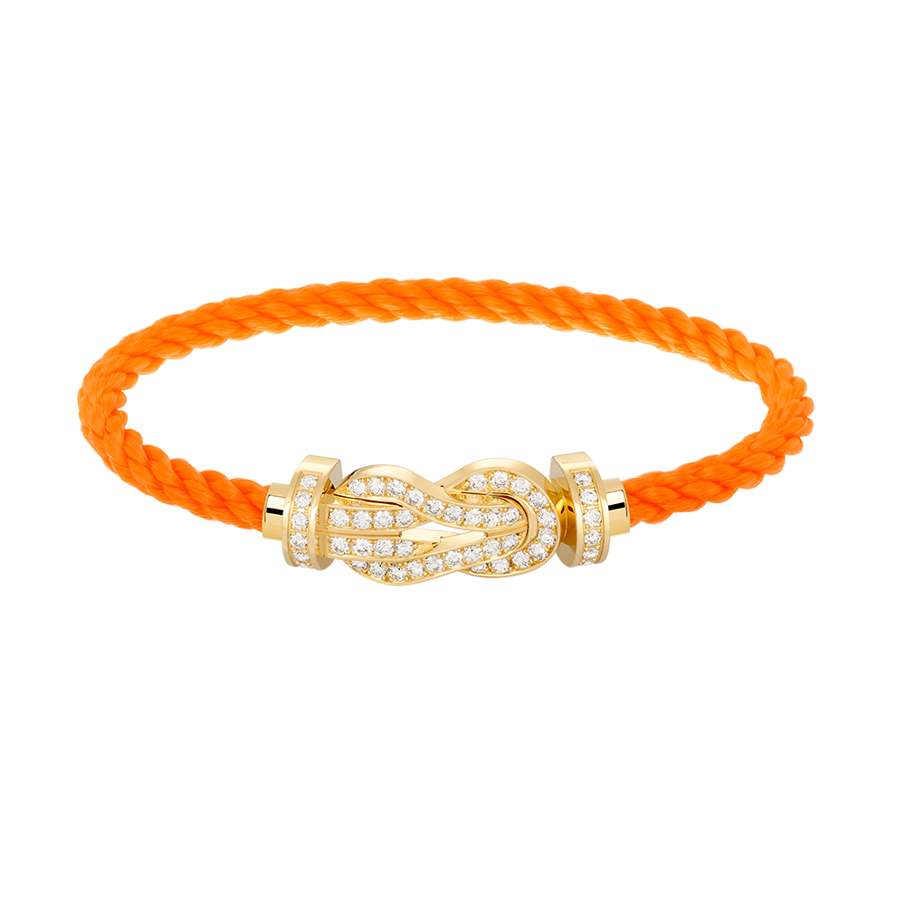 [Loran]LARGE 8-FIGURE BUCKLE FULL DIAMOND BRACELET - GOLD