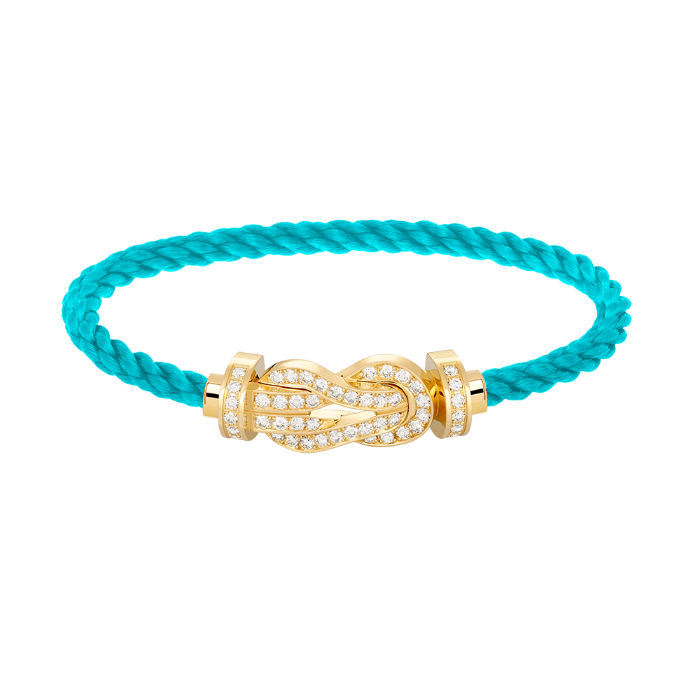 [Loran]LARGE 8-FIGURE BUCKLE FULL DIAMOND BRACELET - GOLD
