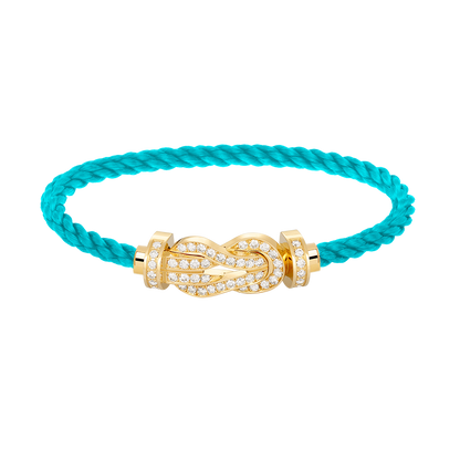 [Loran]LARGE 8-FIGURE BUCKLE FULL DIAMOND BRACELET - GOLD