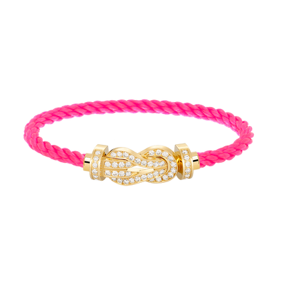 [Loran]LARGE 8-FIGURE BUCKLE FULL DIAMOND BRACELET - GOLD