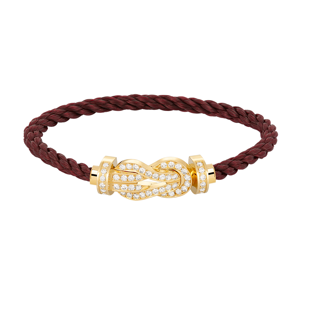 [Loran]LARGE 8-FIGURE BUCKLE FULL DIAMOND BRACELET - GOLD