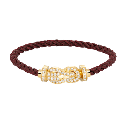 [Loran]LARGE 8-FIGURE BUCKLE FULL DIAMOND BRACELET - GOLD