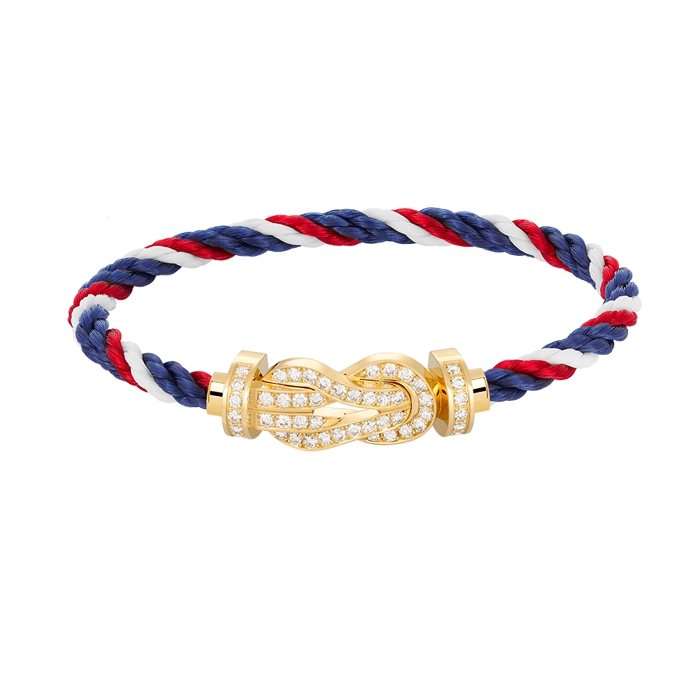 [Loran]LARGE 8-FIGURE BUCKLE FULL DIAMOND BRACELET - GOLD