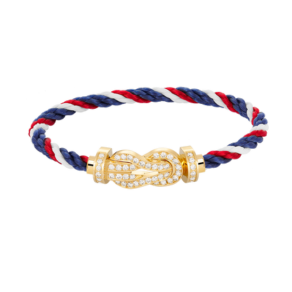 [Loran]LARGE 8-FIGURE BUCKLE FULL DIAMOND BRACELET - GOLD