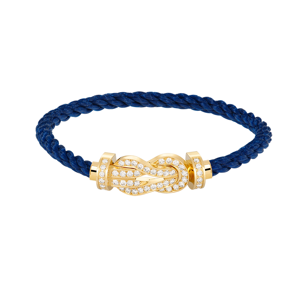 [Loran]LARGE 8-FIGURE BUCKLE FULL DIAMOND BRACELET - GOLD