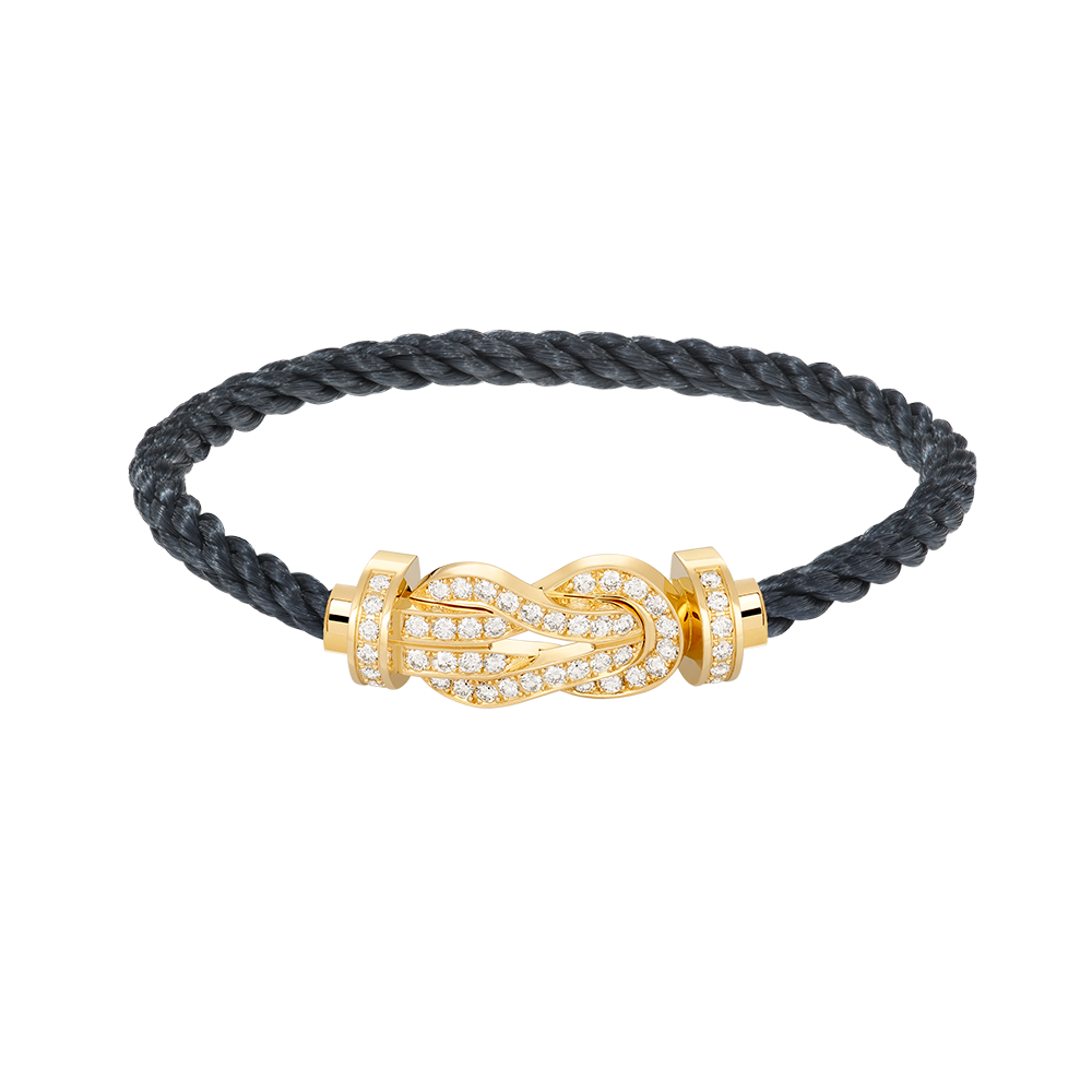 [Loran]LARGE 8-FIGURE BUCKLE FULL DIAMOND BRACELET - GOLD