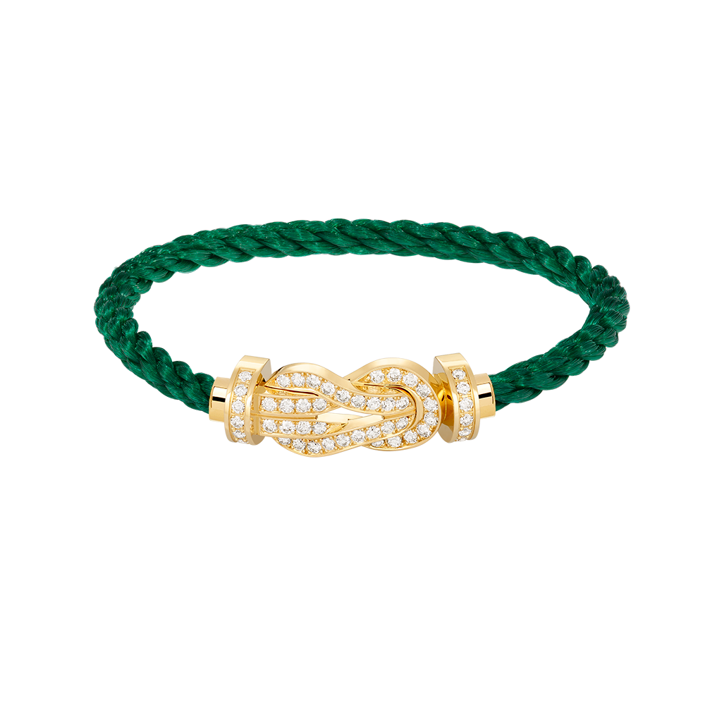 [Loran]LARGE 8-FIGURE BUCKLE FULL DIAMOND BRACELET - GOLD