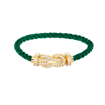 [Loran]LARGE 8-FIGURE BUCKLE FULL DIAMOND BRACELET - GOLD