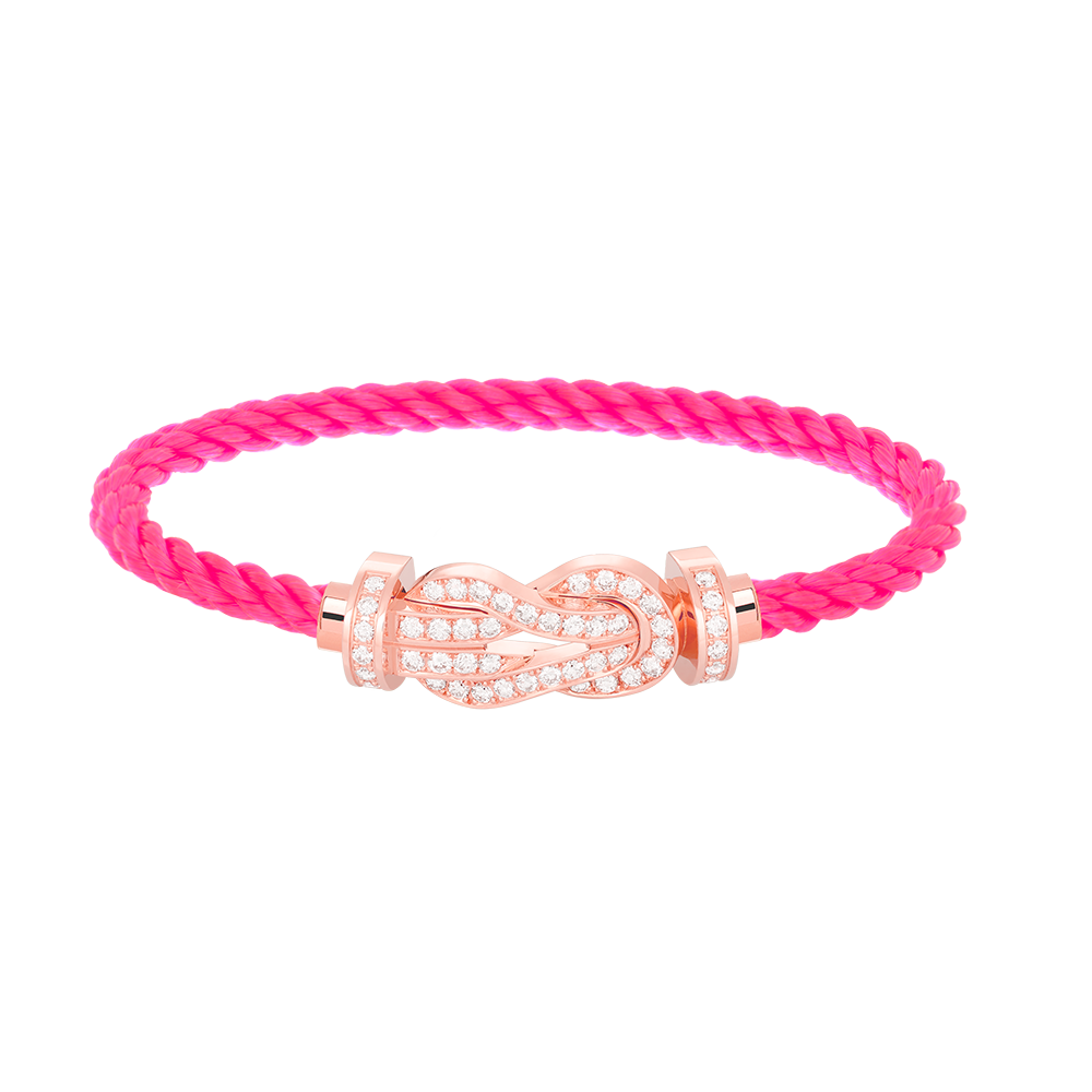 [Loran]LARGE 8-FIGURE BUCKLE FULL DIAMOND BRACELET - ROSE GOLD