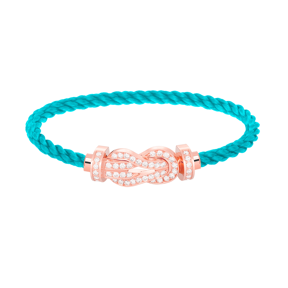 [Loran]LARGE 8-FIGURE BUCKLE FULL DIAMOND BRACELET - ROSE GOLD