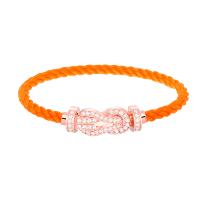 [Loran]LARGE 8-FIGURE BUCKLE FULL DIAMOND BRACELET - ROSE GOLD