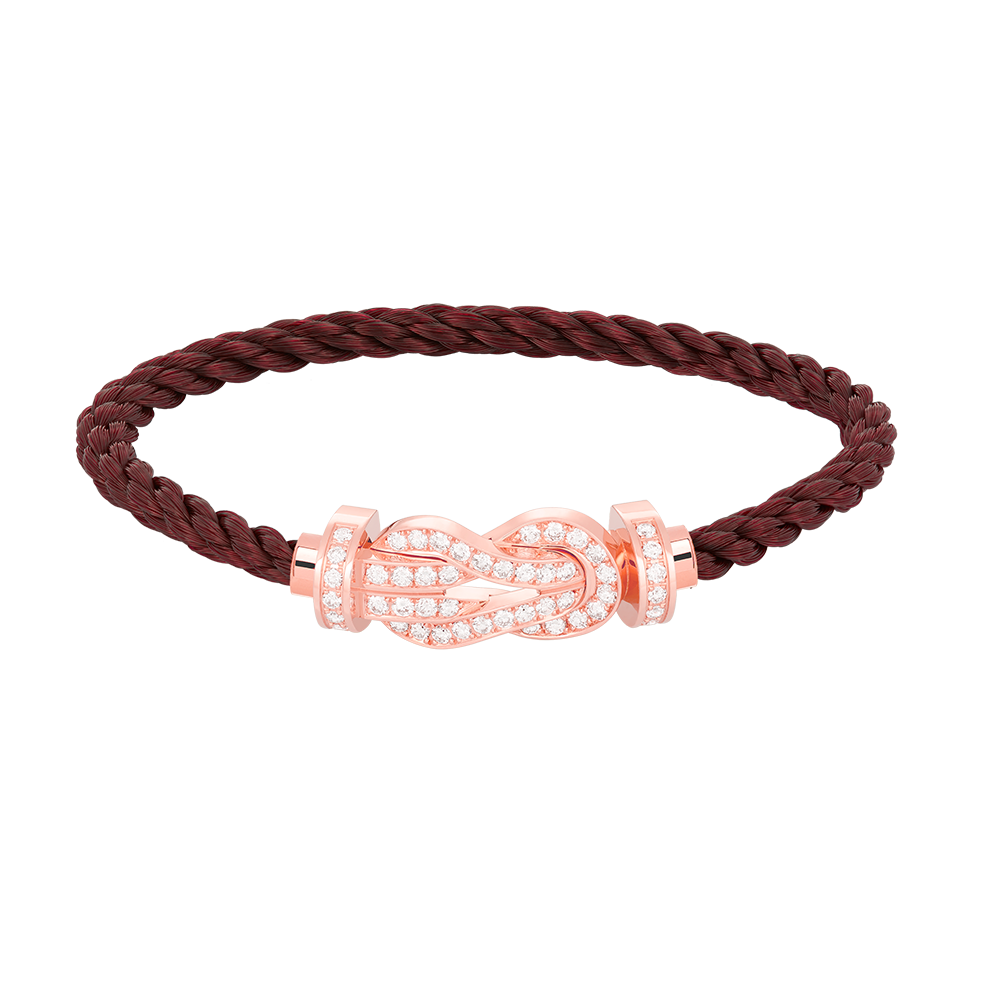 [Loran]LARGE 8-FIGURE BUCKLE FULL DIAMOND BRACELET - ROSE GOLD