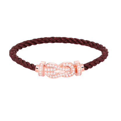[Loran]LARGE 8-FIGURE BUCKLE FULL DIAMOND BRACELET - ROSE GOLD