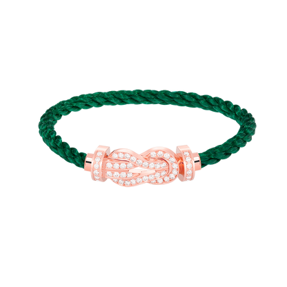 [Loran]LARGE 8-FIGURE BUCKLE FULL DIAMOND BRACELET - ROSE GOLD