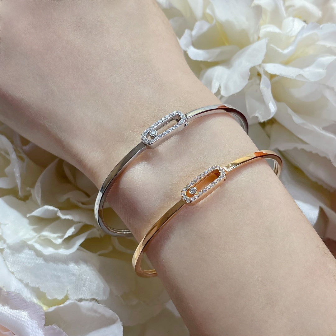 [Loran]MOVE UNO PAVÉ FLEX BANGLE (MEDIUM)