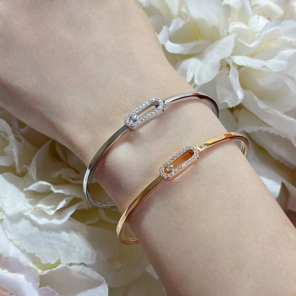 [Loran]MOVE UNO PAVÉ FLEX BANGLE (MEDIUM)
