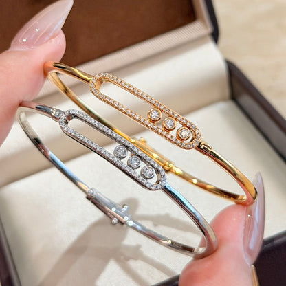 [Loran]MOVE PAVÉ DIAMOND BANGLE BRACELET M