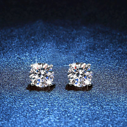 [Loran]FOUR-PRONG MOISSANITE EARRINGS