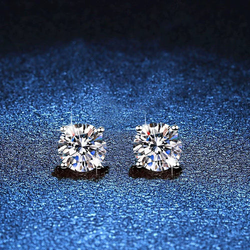 [Loran]FOUR-PRONG MOISSANITE EARRINGS