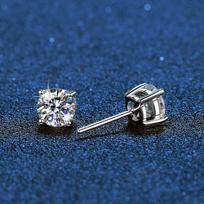 [Loran]FOUR-PRONG MOISSANITE EARRINGS