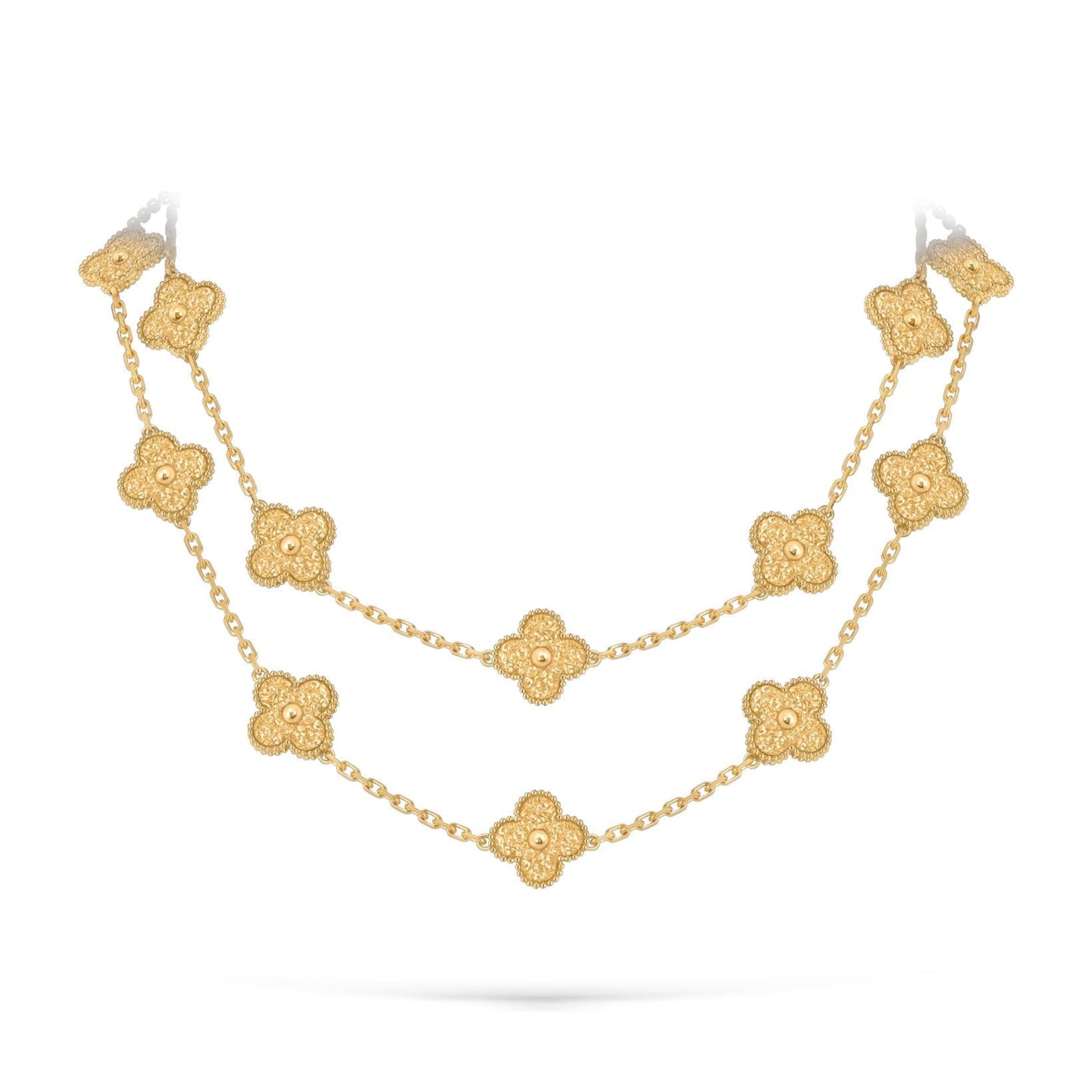 [Loran]CLASSIC 20-MOTIF LUCKY CLOVER LONG NECKLACE GOLD COLLECTION