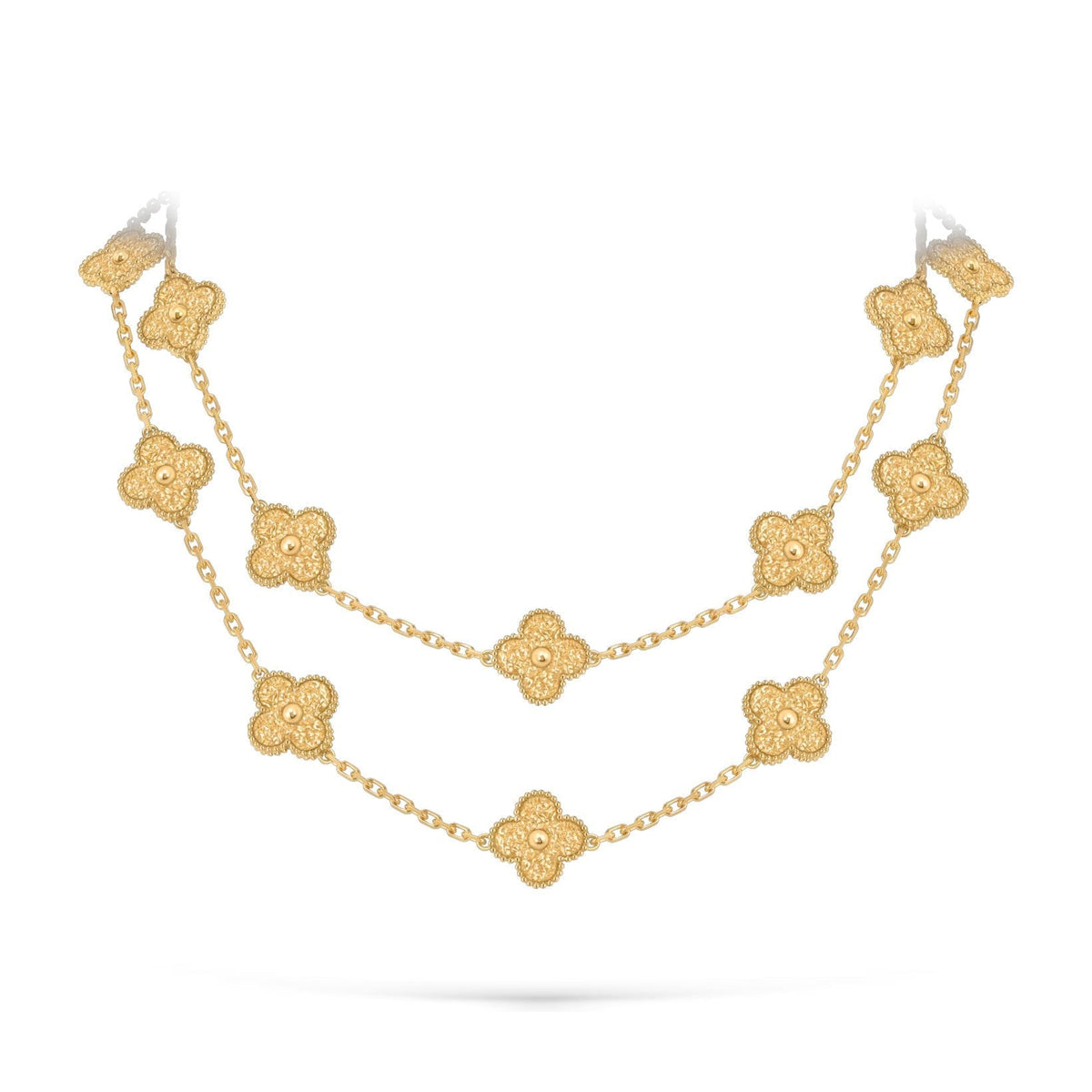 [Loran]CLASSIC 20-MOTIF LUCKY CLOVER LONG NECKLACE GOLD COLLECTION