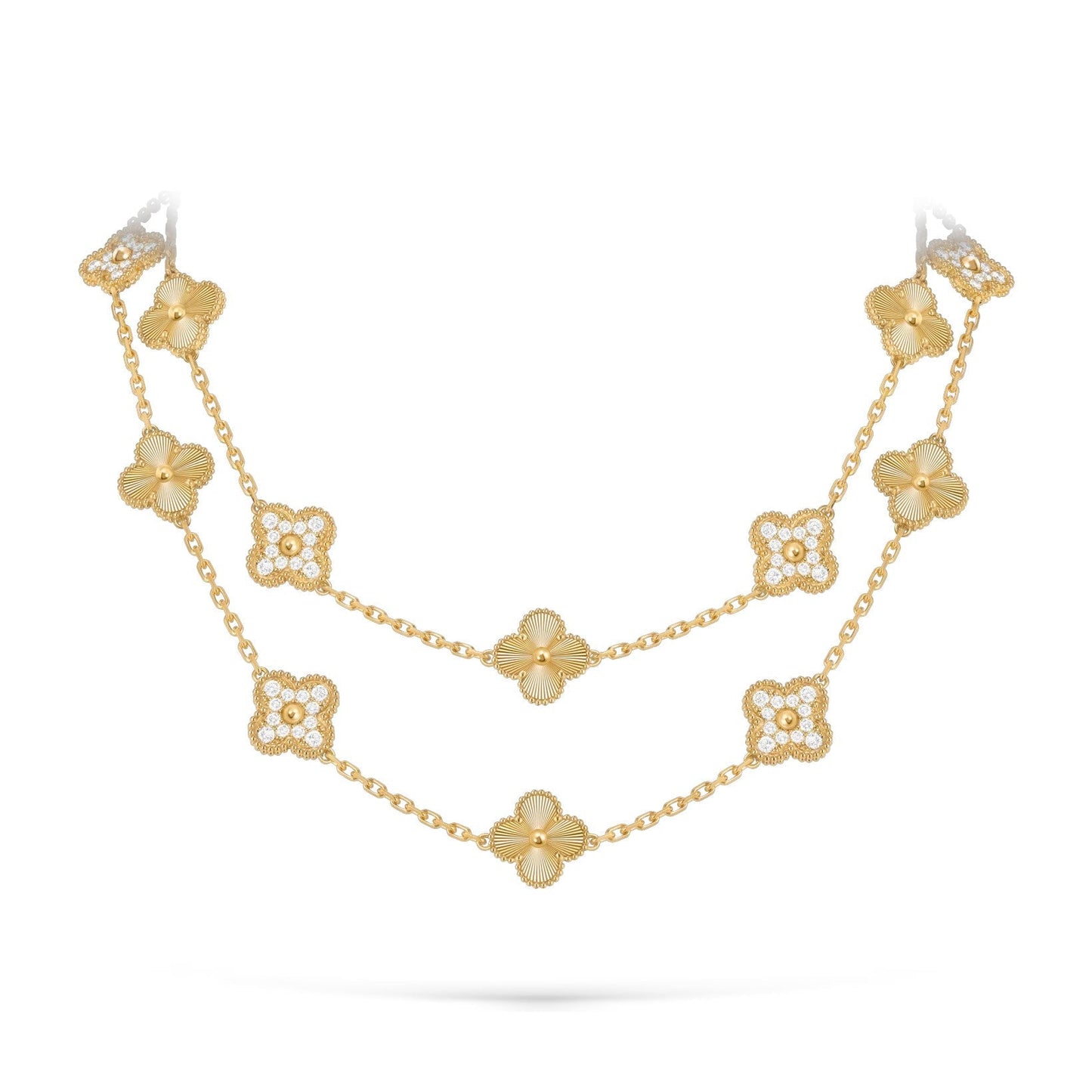 [Loran]CLASSIC 20-MOTIF LUCKY CLOVER LONG NECKLACE GOLD COLLECTION