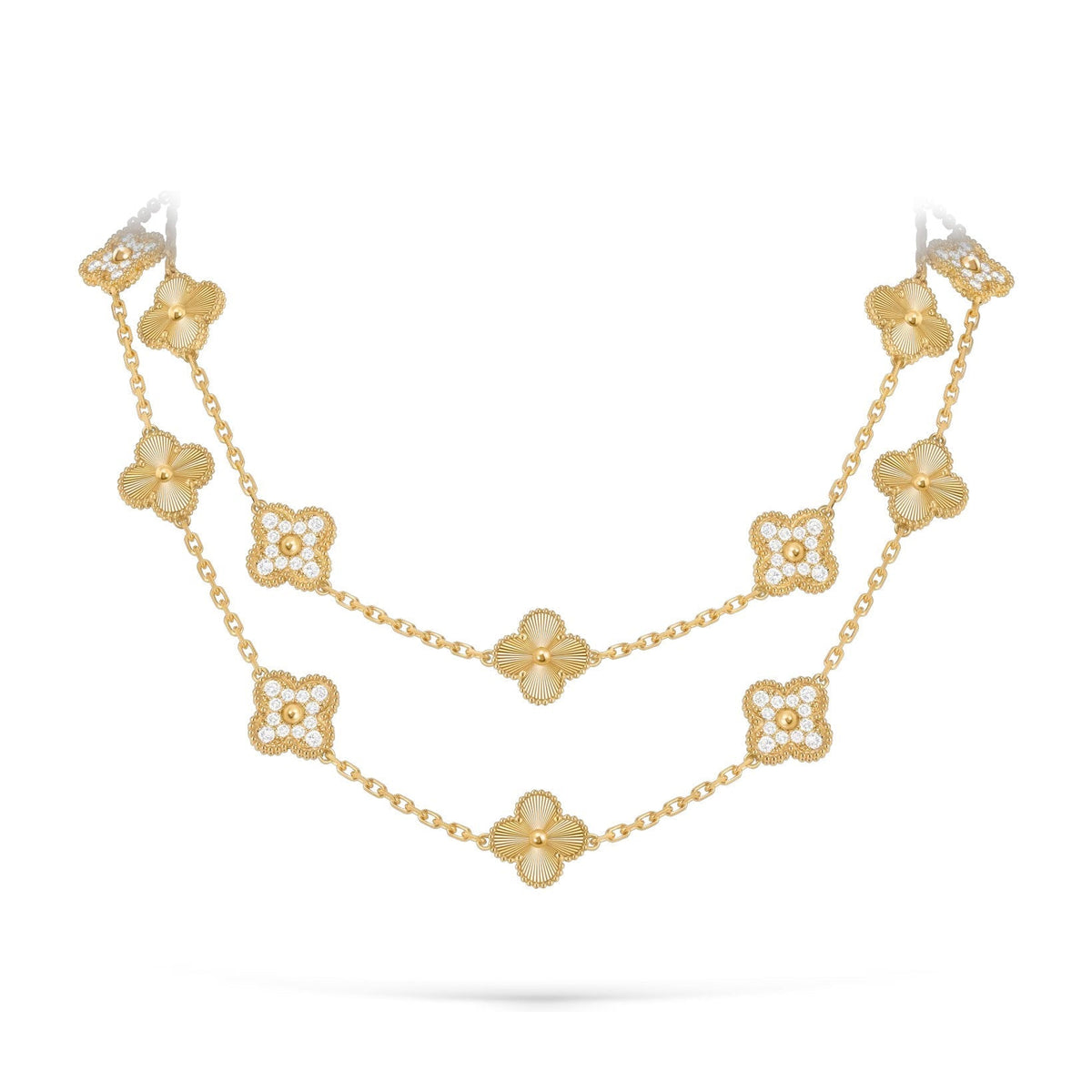 [Loran]CLASSIC 20-MOTIF LUCKY CLOVER LONG NECKLACE GOLD COLLECTION