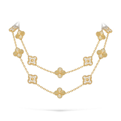 [Loran]CLASSIC 20-MOTIF LUCKY CLOVER LONG NECKLACE GOLD COLLECTION