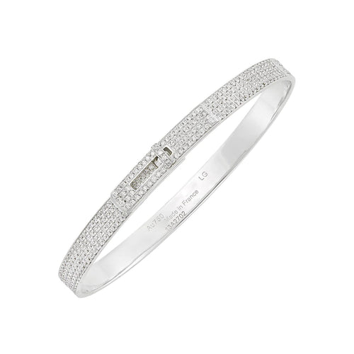 [Loran]HM KELLY BRACELET IN SILVER AND FULL PAVE DIAMOND