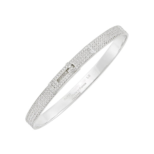 [Loran]HM KELLY BRACELET IN SILVER AND FULL PAVE DIAMOND