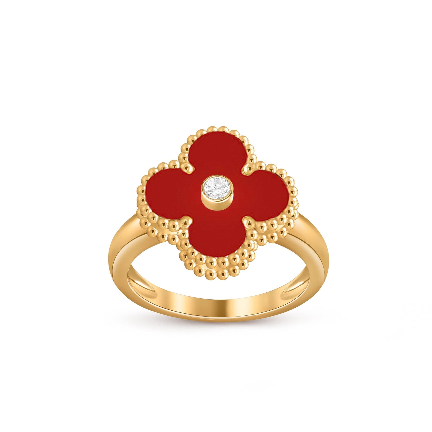 [Loran]LUCKY CLOVER DIAMOND-ACCENT GOLD RING COLLECTION