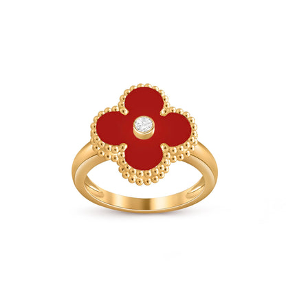 [Loran]LUCKY CLOVER DIAMOND-ACCENT GOLD RING COLLECTION