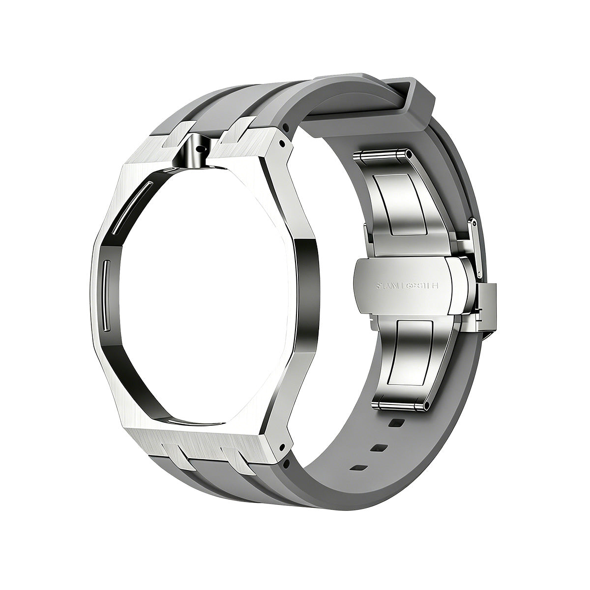 [Loran]OAK POP GRAY STEEL SILICONE STRAP