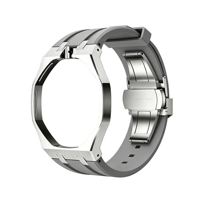 [Loran]OAK POP GRAY STEEL SILICONE STRAP