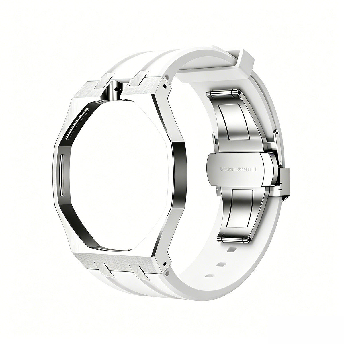 [Loran]OAK POP WHITE STEEL SILICONE STRAP