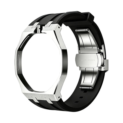 [Loran]OAK POP BLACK STEEL SILICONE STRAP