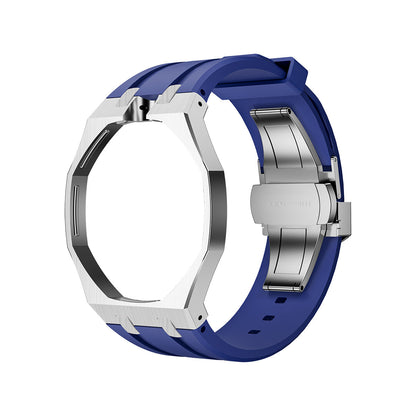 [Loran]OAK POP DARK BLUE STEEL SILICONE STRAP