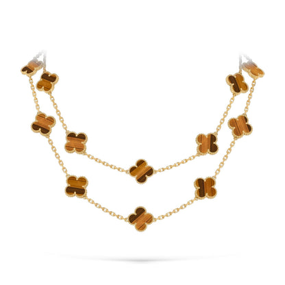 [Loran]CLASSIC 20-MOTIF LUCKY CLOVER LONG NECKLACE GOLD COLLECTION